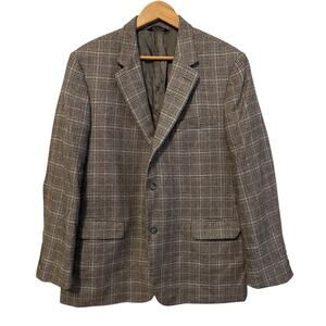 Ben Silver Blazer Mens Large Gray Plaid Pure Cashmere Sport Coat Jacket Canada